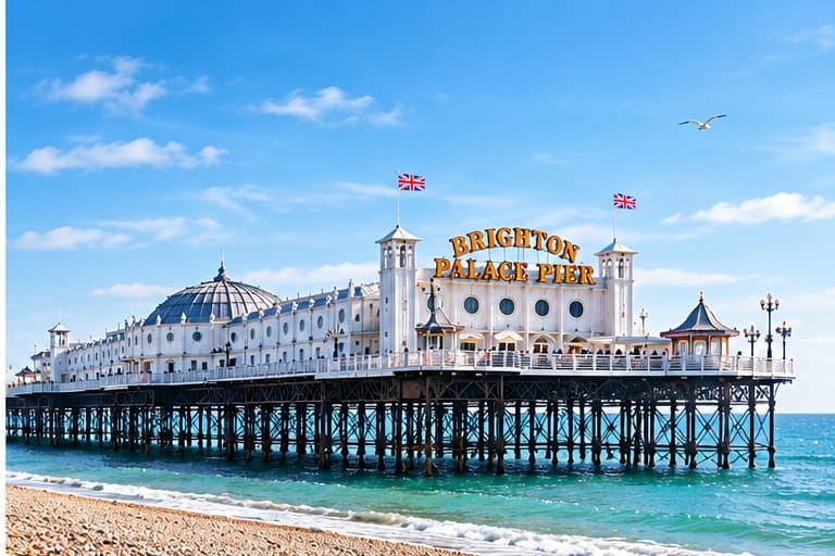 Brighton Pier at sunset